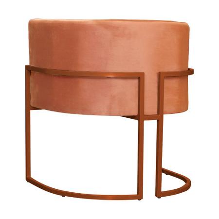 Imagem de Cadeira Luna para Clínica Estética Base de Metal Bronze Veludo Escolha sua cor - WeD Decor