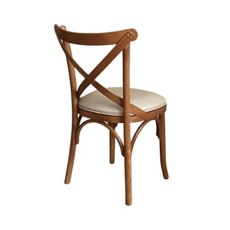 Imagem de Cadeira Madeira Maciça com Assento Estofado X Fenix