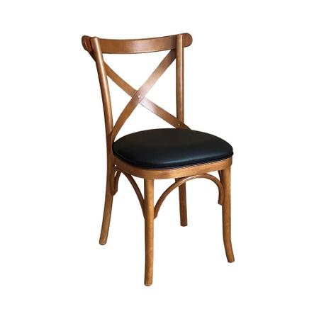 Imagem de Cadeira Madeira Maciça com Assento Estofado X Fenix