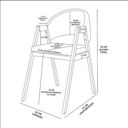 Imagem de Cadeira Mesa de Jantar Reforçada Moderna Suellen Linho