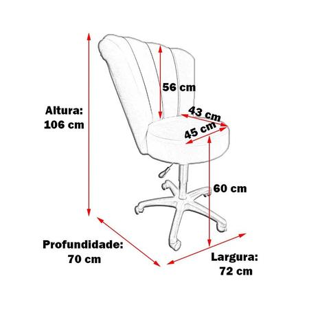 Imagem de Cadeira Mocho Para Estética Escritório Veludo - Estopar