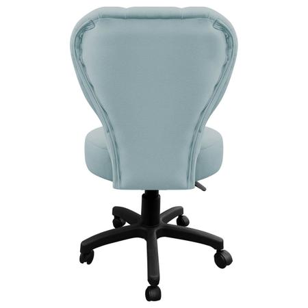 Imagem de Cadeira Mocho Soft Para Estética E Extensão De Cílios Veludo Azul Tiffany