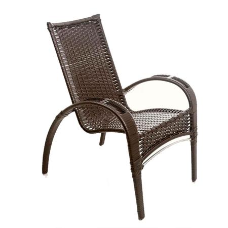 Imagem de Cadeira Napoli Alumínio e Fibra Sintética para Área, Jardim e Piscina Trama Original