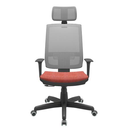 Imagem de Cadeira Office Brizza Tela Cinza Com Encosto Assento Concept Rose RelaxPlax Base Standard 126cm - 63665