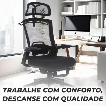 Cadeira Office Presidente Supreme Ergonômica Reclinável Preta - Brasil  Cadeiras - Cadeira Presidente / Diretor - Magazine Luiza