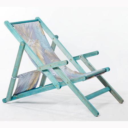Imagem de Cadeira Opi com Braços Mão e Formão - Tecido 18666-3 Azul
