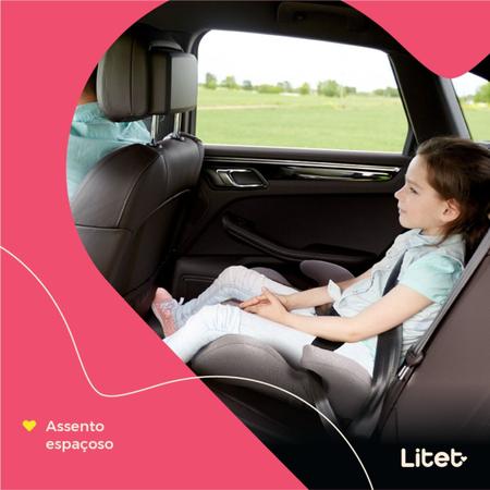 Cadeira para Auto Booster Infantil 15-36kg Praticidade e versatilidade Litet BB476 Imagem de Cadeira para Auto Booster Infantil 15-36kg Praticidade e versatilidade Litet BB476