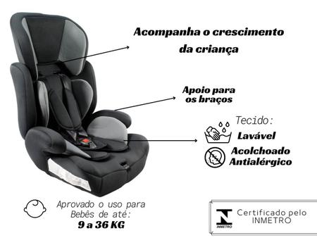 Cadeira Infantil para Carro 9 e 36kg Styll Baby Preto e Vermelho