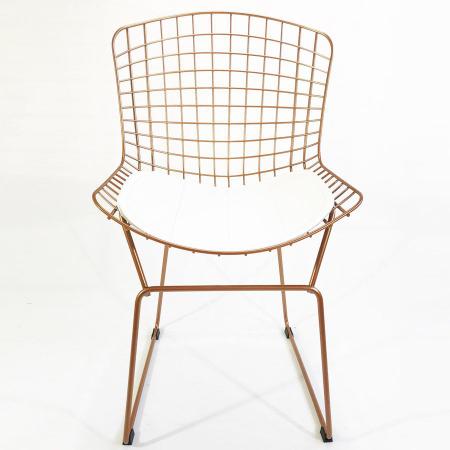Imagem de Cadeira para Cozinha Bertoia cobre assento branco - Poltronas do Sul