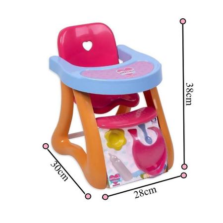 Imagem de Cadeira Para Papinha Bonecas Baby Ninos Reborn Divertido Comidinha Crianças Meninas