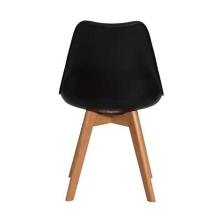 Imagem de Cadeira para Sala de Estar Saarinen Leda Sked Lena Base Wood Design Preta