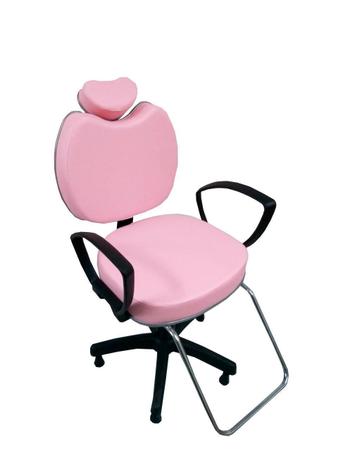 Imagem de Cadeira Para Salão De Beleza Com Encosto Fixo Rosa Bebê