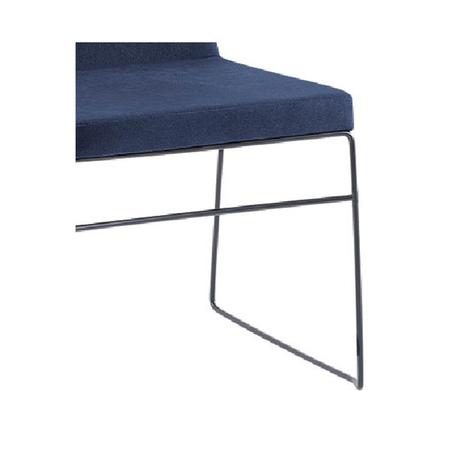 Imagem de Cadeira Paris Linho Azul Marinho 80x46x50 cm Daf Mobiliário