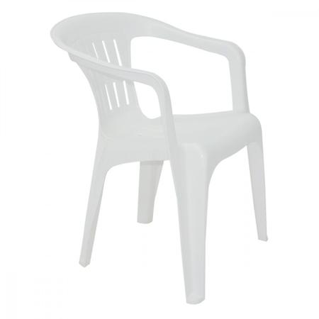 Imagem de Cadeira plástica com braços branca - Atalaia - Tramontina