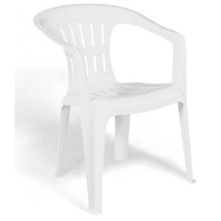 Cadeira plástica com braços branca - Atalaia - Tramontina Imagem de Cadeira plástica com braços branca - Atalaia - Tramontina