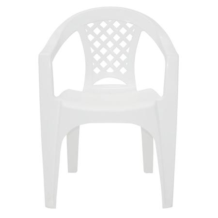 Imagem de Cadeira plastica iguape Bistro Tramontina com braço branca