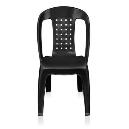 Imagem de Cadeira Plástica Monobloco Bistrô Multiuso Resistente Empilhável Suporta até 154 Kg Preta Arqplast