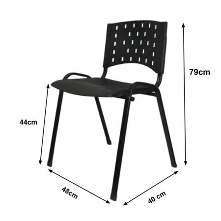 Imagem de Cadeira Plástica REALPLAST 04 pés-Plástico Preto (Polipropileno)