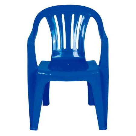 Imagem de Cadeira Plástico Bela Vista Azul  Com Braço  Mor