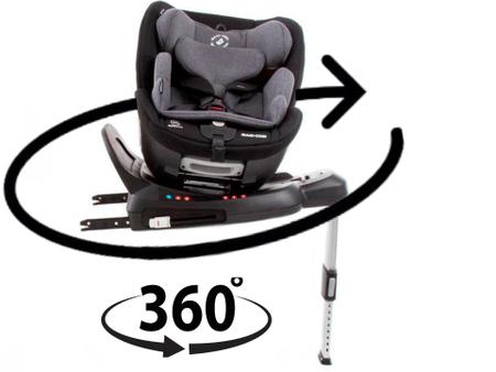 Imagem de Cadeira Poltrona Black Spinel Giro 360 Bebe Isofix Maxi Cosi Cadeirinha Para Carro