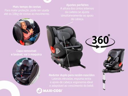 Imagem de Cadeira Poltrona Black Spinel Giro 360 Bebe Isofix Maxi Cosi Cadeirinha Para Carro