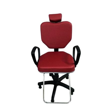 Cadeira de Barbeiro Wine Chair Bordô com CAPTONÊ B042, Um Show de Estilo  para sua Barbearia