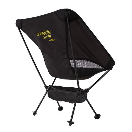 Imagem de Cadeira Portátil Portable Style Dobrável Aço Resistente Camping Praia Pesca 