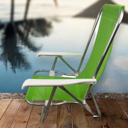 Imagem de Cadeira Reclinável 4 Posições Alumínio Sannet Bel - Verde