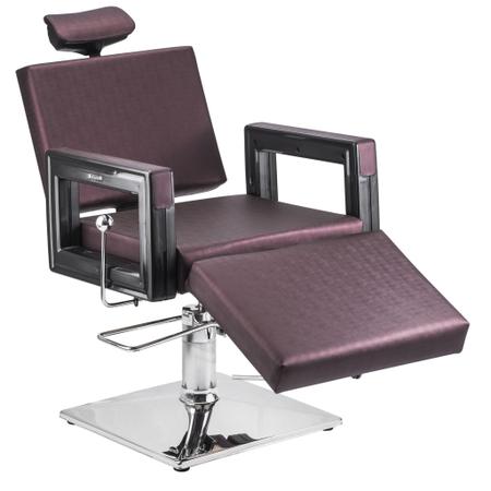 Poltrona Cadeira Reclinável Barbeiro Maquiagem Salão Dompel - Branco Pérola  Barber Square