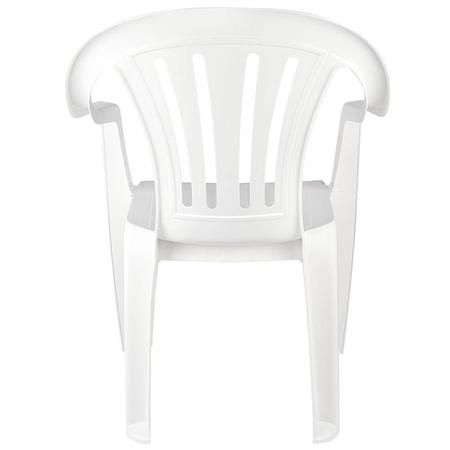 Imagem de Cadeira Tipo Poltrona em Plástico Bela Vista Branca com 4 Peças MOR