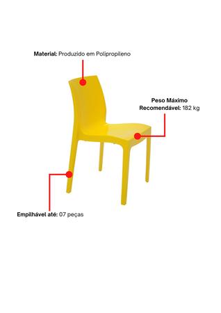 Cadeira Tramontina Alice 92037/000 Plástico Amarelo