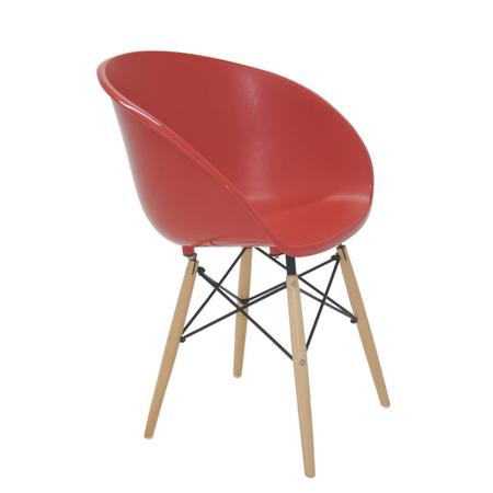 Imagem de Cadeira Tramontina Elena em Polipropileno Vermelho com Base 3D