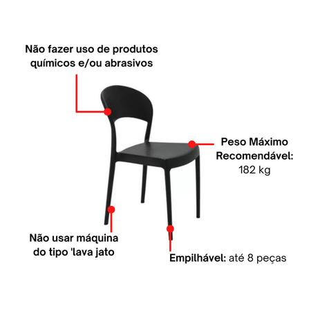 Imagem de Cadeira Tramontina em Polipropileno Preto Eco Sissi