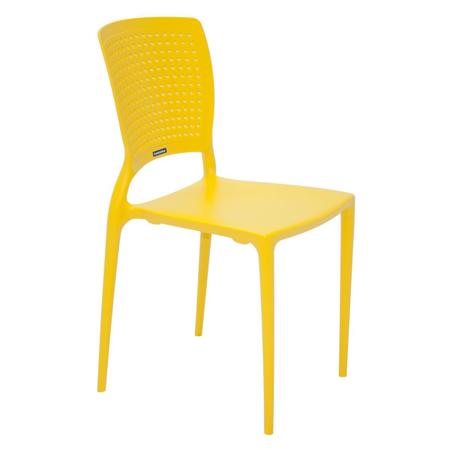 Imagem de Cadeira Tramontina Safira Amarela em Polipropileno e Fibra de Vidro