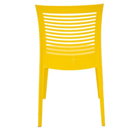 Imagem de Cadeira Tramontina Victória em Polipropileno Amarelo com Encosto Horizontal