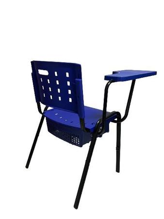 Imagem de Cadeira Universitária com prancheta - porta livro e assento em polipropileno Azul