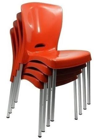 Imagem de Cadeiras Bistrô Plástico Pés Alumínio