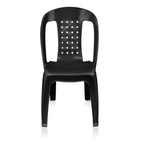 Imagem de Cadeiras Plásticas Super Resistente Preta Bistrô Suporta até 154kg