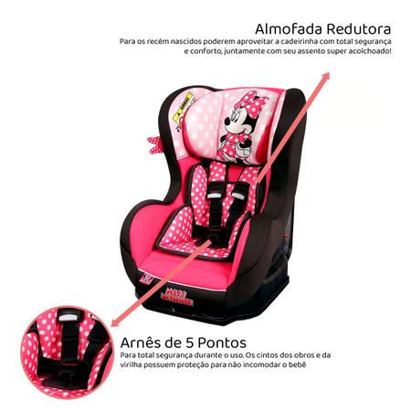 Cadeira Cadeirinha Bebe Carro Auto Minnie 0 a 25 kg Rosa em Promoção na  Americanas