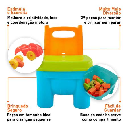 Blocos de Montar Infantil Pinos Brinquedos para Crianças 110 peças - Dismat  - Brinquedos de Montar e Desmontar - Magazine Luiza