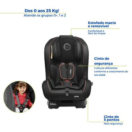 Imagem de Cadeirinha Para Carro Segurança Infantil Conforto 0 A 25 Kg