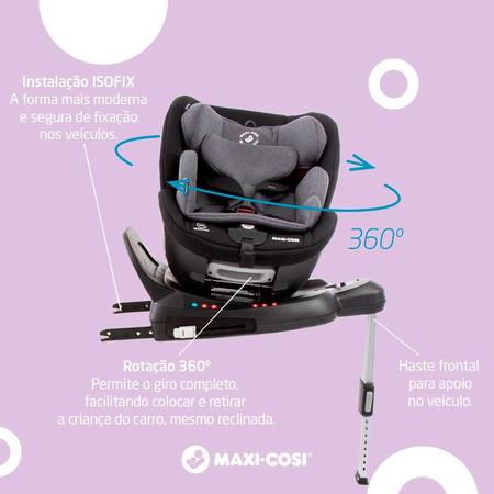 Imagem de Cadeirinha Spinel 360 A Grafite Rotação 360 e Bebê Conforto Maxi Cosi IMP02168