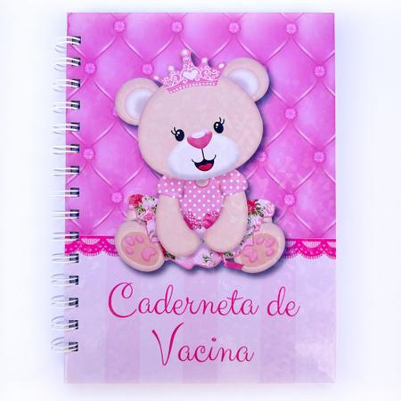Imagem de Caderneta Vacina Menina Luxo Capa Dura Versão Atualizada Sus - Ursinha Princesa