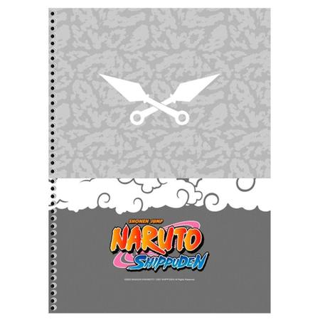 Caderno Universitário - Símbolo Akatsuki - Naruto - 80 folhas - Capa Dura