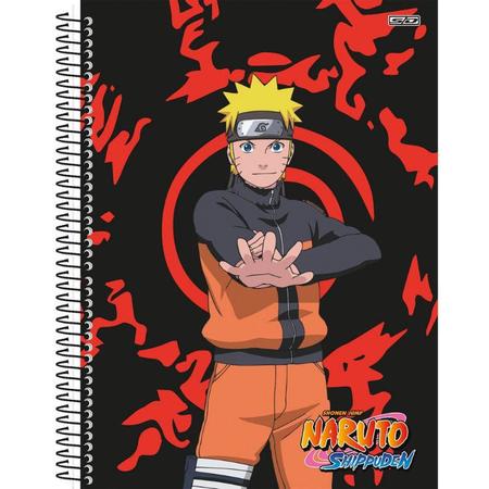 Caderno Espiral Universitário 10 Matérias Naruto 160 Folhas