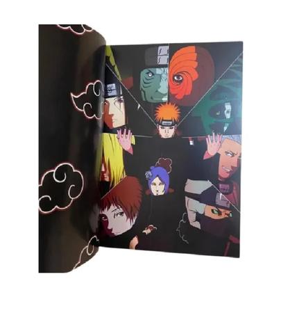 Kit c/ 250 Adesivos Decorativos 5cm Nuvens Akatsuki Naruto