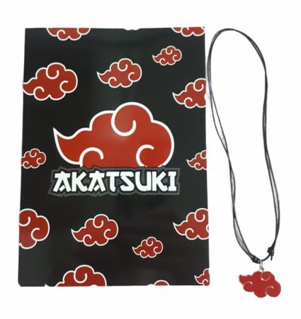 Naruto: Nuvens Vermelhas da Akatsuki (Colar Cordão)