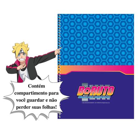 Caderno Anime boruto naruto nova geração Escolar 1 Materia em