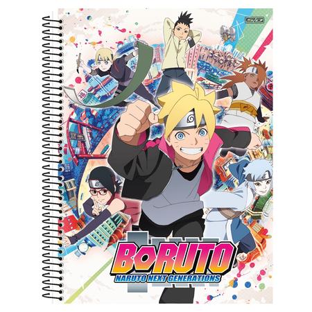 Caderno Anime boruto naruto nova geração Escolar 1 Materia em
