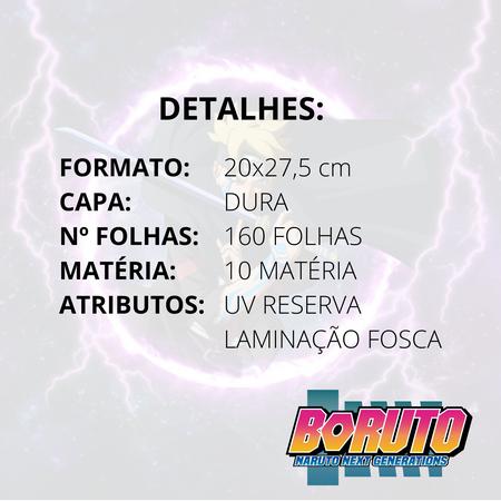 Caderno 10 Matérias 160 Folhas Anime Boruto Volta As Aulas